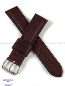 Pasek skórzany ręcznie robiony A. Kucharski Leather - Conceria Puccini Uragano - burgundy/black 26 mm
