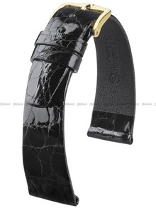 Pasek skórzany z krokodyla do zegarka - Hirsch Prestige Croco 02208050-1-17 - 17 mm 