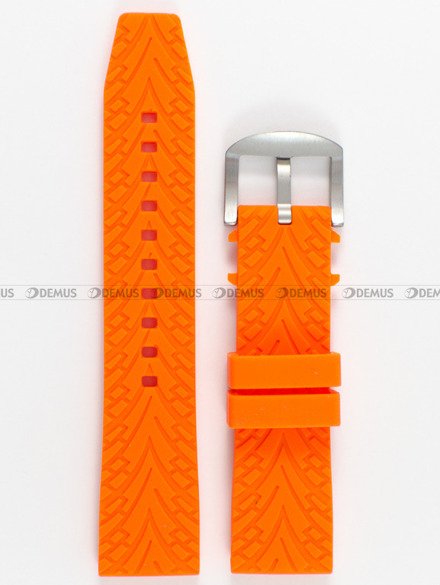 Pasek silikonowy pomarańczowy do zegarka Vostok Europe Almaz NH35A-320H263 - 22 mm