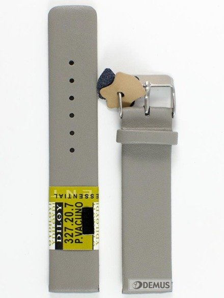 Pasek skórzany do zegarka - Diloy 327.20.7 - 20 mm