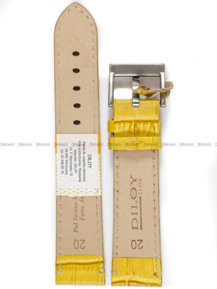 Pasek skórzany do zegarka - Diloy 361.20.10 - 20mm