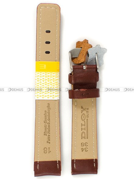 Pasek skórzany do zegarka - Diloy CP367.18.9 - 18mm