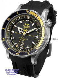 Pasek silikonowy do zegarka Vostok Europe Anchar NH35A-5105143 - 24 mm czarny