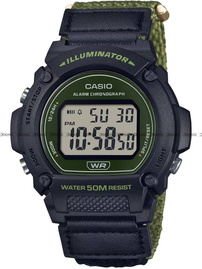 Casio W 219HB 3AVEF Zegarek Męski - Zapięcie na rzep