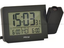 Budzik sieciowy cyfrowy z termometrem Prim Radio Projection C02.4297.90 - 17x10 cm - Sterowany radio z projektorem