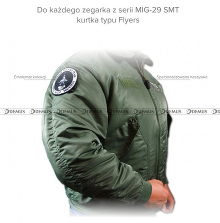 Zegarek Męski Aviator MIG-29 SMT Chrono M.2.30.7.221.6 - Limitowana edycja - W zestawie kurtka typu Flyers ze spersonalizowaną naszywką
