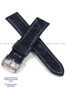 Pasek skórzany ręcznie robiony A. Kucharski Leather - Conceria Il Ponte Maya - Black/Green - 30 mm