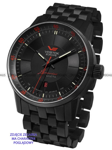 Bransoleta stalowa do zegarka Vostok Europe Gaz-14 Limousine Black - 23 mm