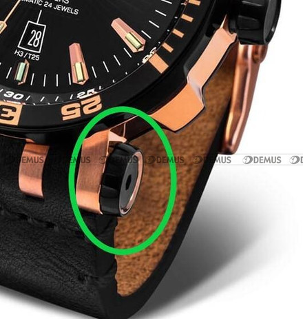 Śrubka do bransolety zegarka Vostok Europe Energia NH35A-575E282 - Czarna Różowe Złoto