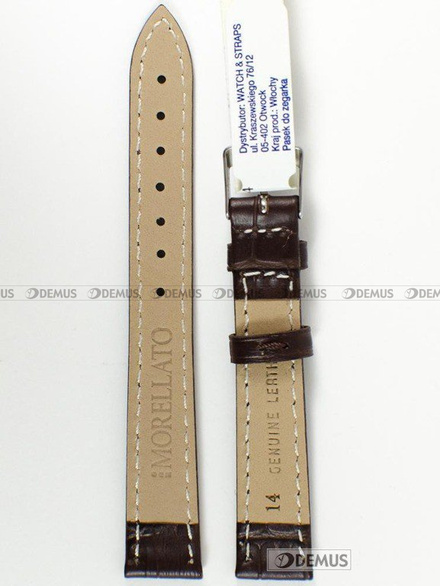 Pasek skórzany do zegarka - Morellato A01X4218A95032 14 mm