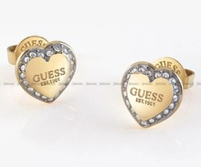 Kolczyki Guess - Fine Heart JUBE01427JWYGT/U