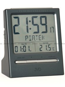 Budzik cyfrowy sterowany radiowo JVD RB9299.2 dzień tygodnia po polsku