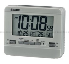 Budzik cyfrowy z termometrem i higrometrem Seiko QHL086N - 11x9 cm