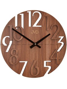 Drewniany zegar ścienny JVD HT113.3 - 40 cm