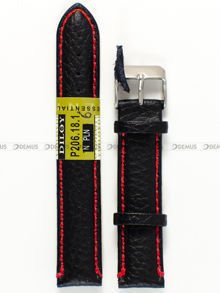 Pasek skórzany do zegarka - Diloy P206.18.1.6 - 18 mm