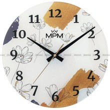 Szklany Zegar ścienny MPM Fiores E09.4377 - 30 cm