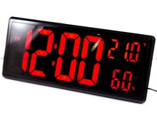 Zegar cyfrowy z termometrem i higrometrem JVD DH308.1 - 36x16 cm