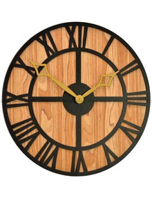 Zegar ścienny Demus Loft Dąb - 36 cm