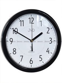 Zegar ścienny JVD RH612.14 czarna obudowa, z sygnałem DCF