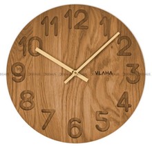Zegar ścienny Vlaha Original VCT1123 - Z litego drewna dębowego - 34 cm