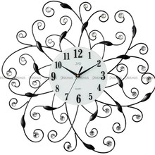 Zegar ścienny metalowy z akrylowymi kryształkami JVD HJ96 - 57 cm