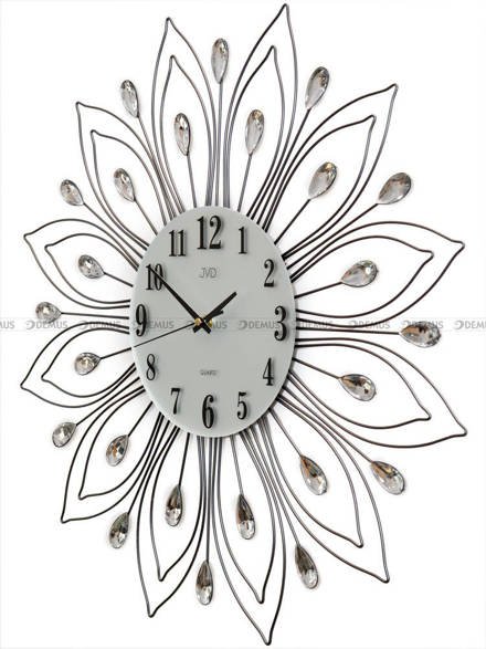 Duży zegar ścienny z kryształkami JVD HJ84 - 60 cm