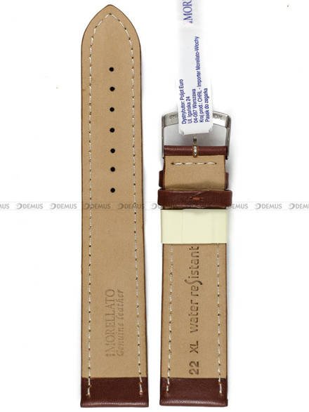 Pasek do zegarka skórzany - Morellato A01K3151237041CR22 - 22 mm - XL