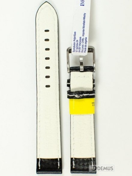 Pasek do zegarka wodoodporny karbonowy - Morellato A01U3586977817 18mm