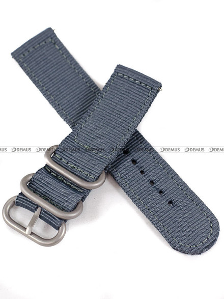 Pasek nylonowy szary do zegarka - Nato PN6.22.55-MAT - 22 mm