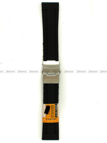 Pasek silikonowy Diloy do zegarka - SBR36.22.1 - 22 mm