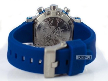 Pasek silikonowy ciemny niebieski do zegarka Vostok Lunokhod 6S30-6205213 - 25 mm