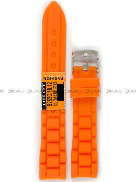 Pasek silikonowy do zegarka - Diloy S252C.18.12 - 18 mm