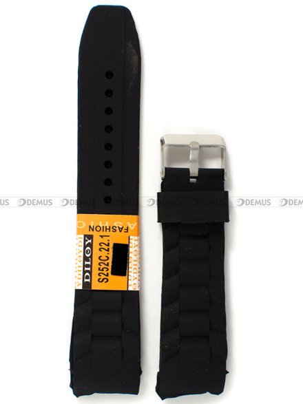 Pasek silikonowy do zegarka - Diloy S252C.22.1 - 22 mm