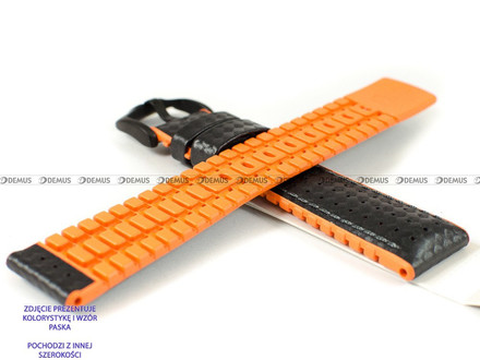Pasek skórzano-kauczukowy do zegarka - Hirsch Ayrton 0917692050-5-24 - 24 mm