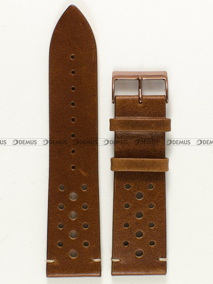 Pasek skórzany do zegarka Bisset BSCE63 - ABP/E63-Brown - 24 mm