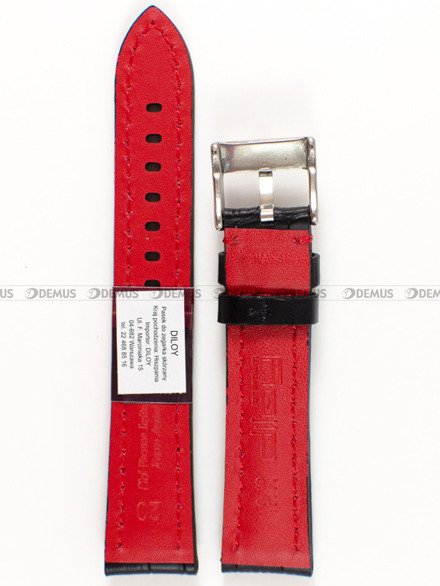 Pasek skórzany do zegarka - Diloy 395.20.1.6 - 20 mm
