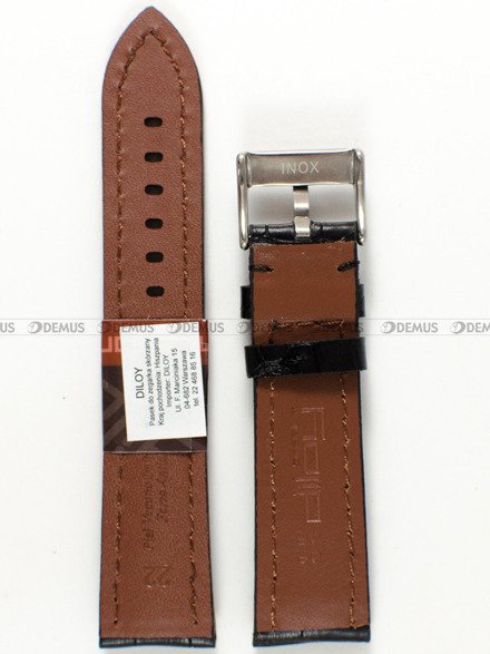 Pasek skórzany do zegarka - Diloy 395.22.1 - 22 mm