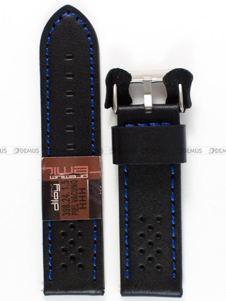 Pasek skórzany do zegarka - Diloy 398.24.1.5 - 24 mm