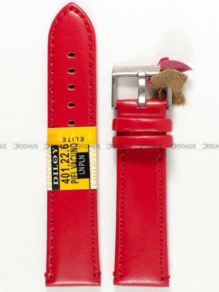 Pasek skórzany do zegarka - Diloy 401.22.6 - 22 mm