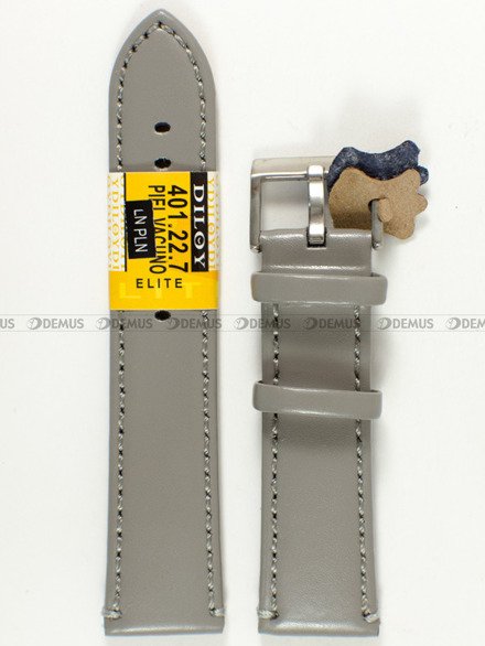Pasek skórzany do zegarka - Diloy 401.22.7 - 22 mm