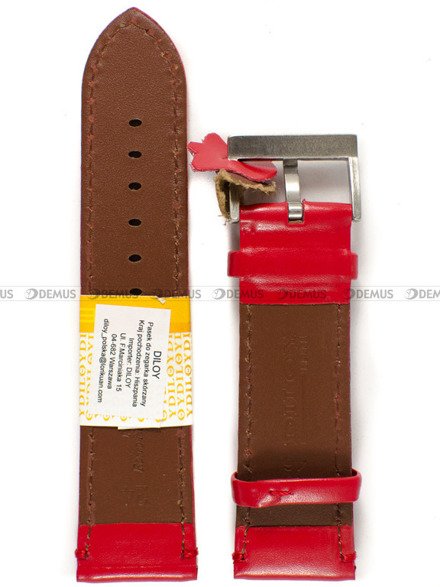 Pasek skórzany do zegarka - Diloy 401.24.6 - 24 mm