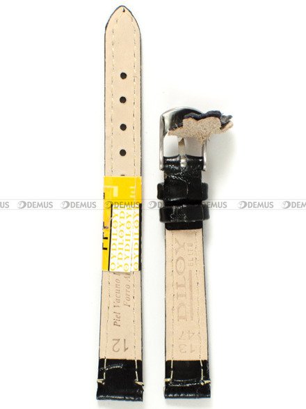 Pasek skórzany do zegarka - Diloy 402.12.1 - 12 mm
