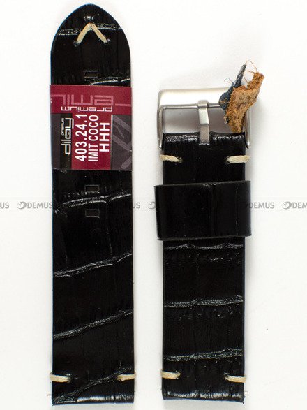 Pasek skórzany do zegarka - Diloy 403.24.1 - 24 mm
