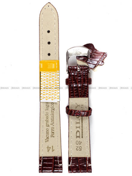 Pasek skórzany do zegarka - Diloy 407.14.8 - 14 mm