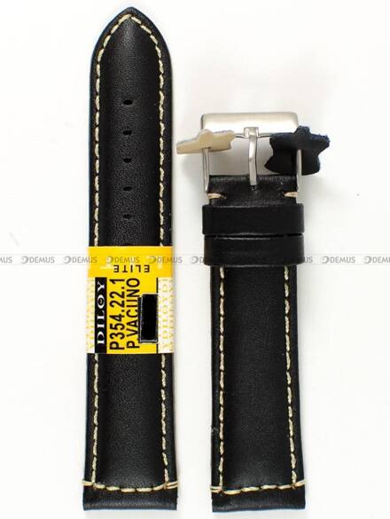 Pasek skórzany do zegarka - Diloy P354.22.1 - 22mm