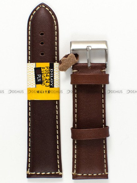 Pasek skórzany do zegarka - Diloy P354.24.3 - 24mm