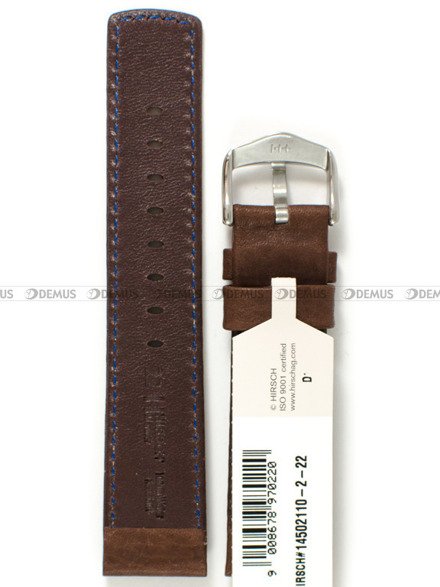 Pasek skórzany do zegarka - Hirsch Mariner 14502110-2-22 - 22 mm