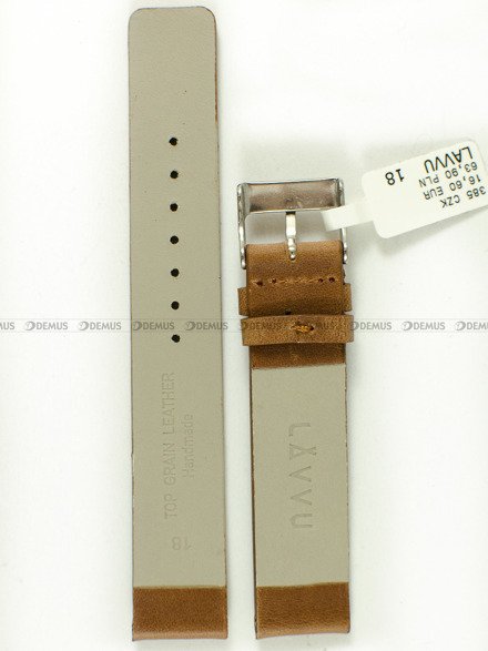 Pasek skórzany do zegarka - LAVVU LSCUE18 - 18 mm