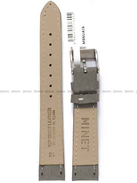 Pasek skórzany do zegarka - Minet MSNUA16 - 16 mm