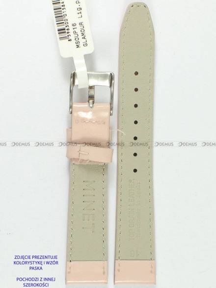 Pasek skórzany do zegarka - Minet MSOUP18 - 18 mm